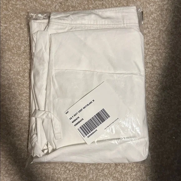 NWT! Anthropologie Pilcro Chalk White Crop Drawstring Cotton Pants - Medium 🎡 - Picture 5 of 5
